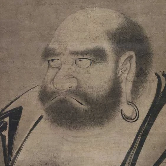 Daruma (Bodhidharma) Tuschezeichnung auf Papier, 16. Jahrhundert  Quelle: British Museum