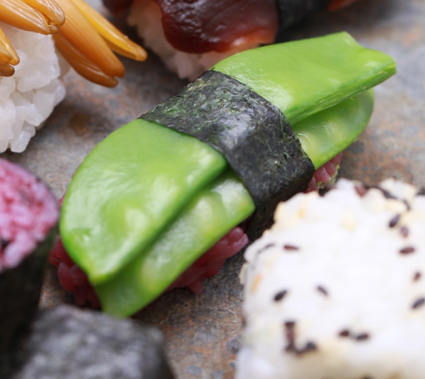 zuckererbsenschoten-sushi