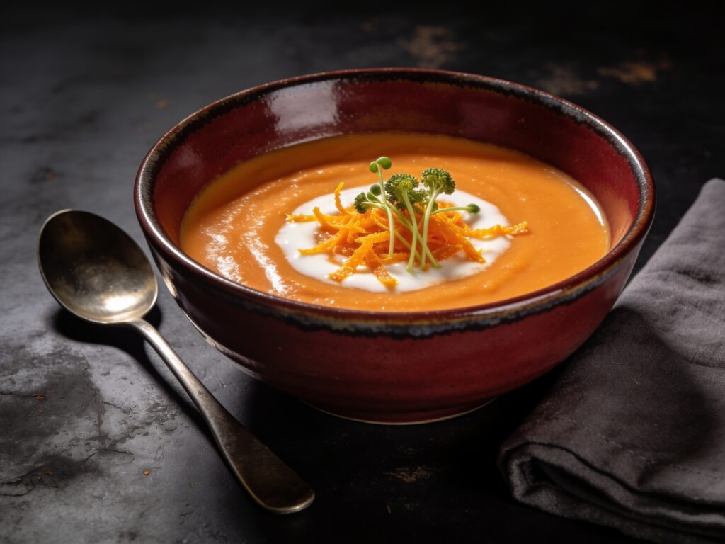 Karottensuppe (Bild mit KI erstellt (Seedream 4.5))