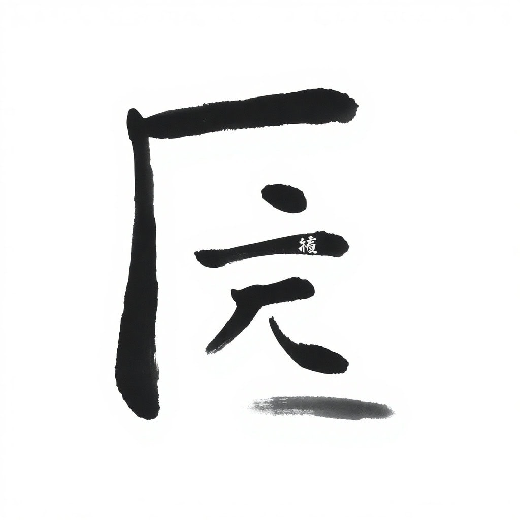 Sumi-e Kanji 念 (Achtsamkeit)
