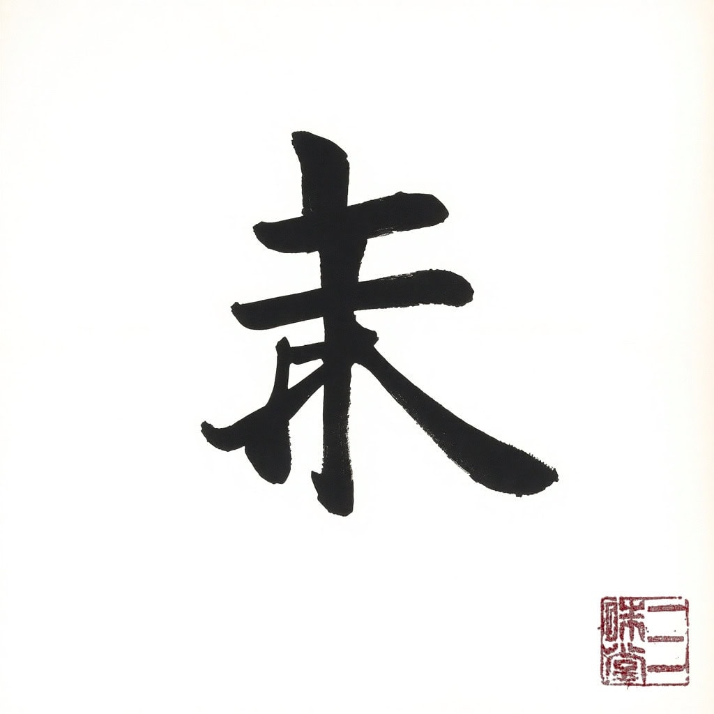 Sumi-e Kanji 息 (Atem)