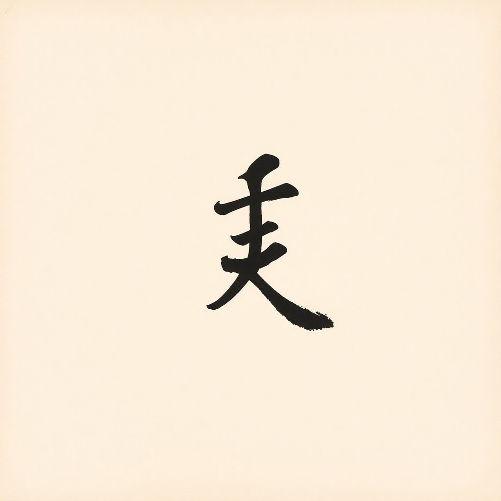 Sumi-e Kanji 和 (Frieden)
