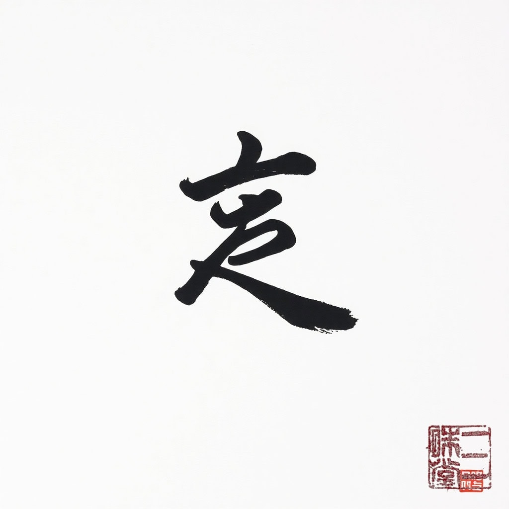 Sumi-e Kanji 明 (Klarheit)