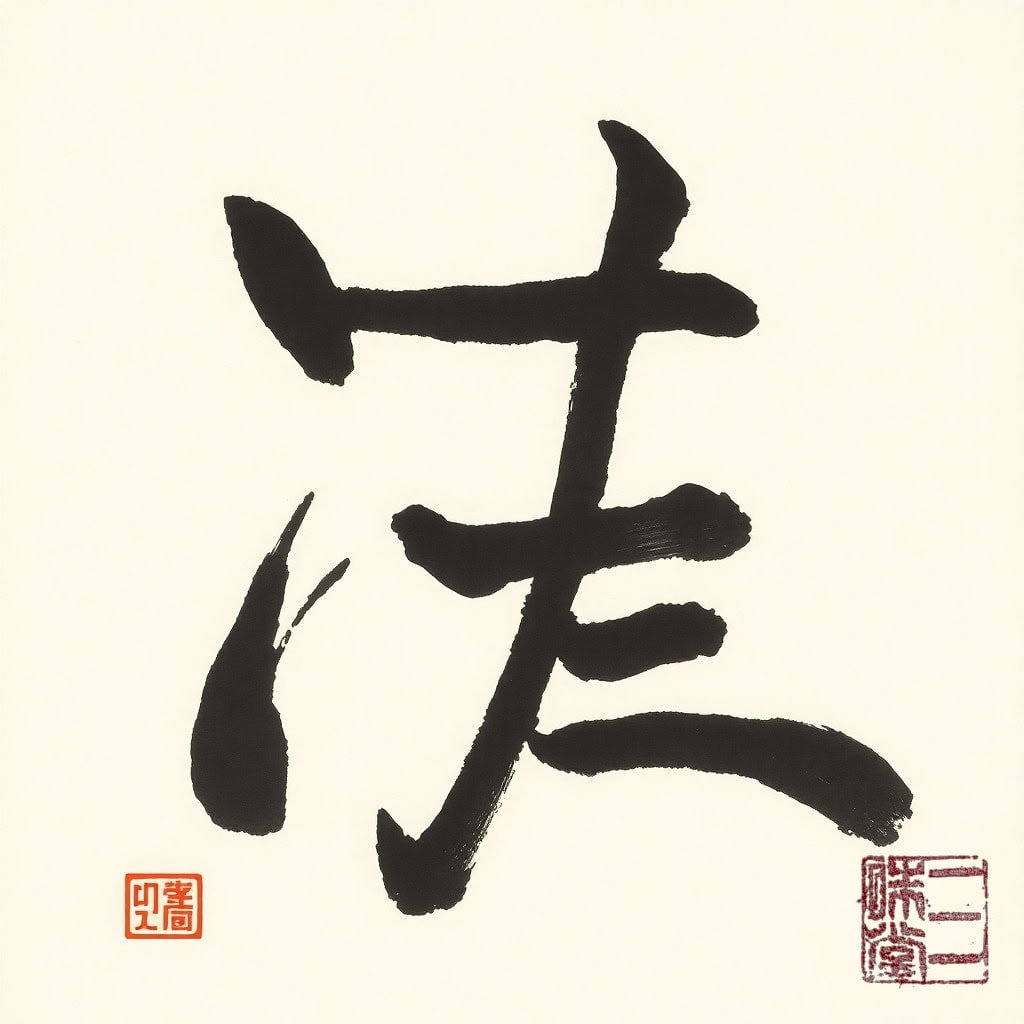 Sumi-e Kanji 師 (Lehrer)