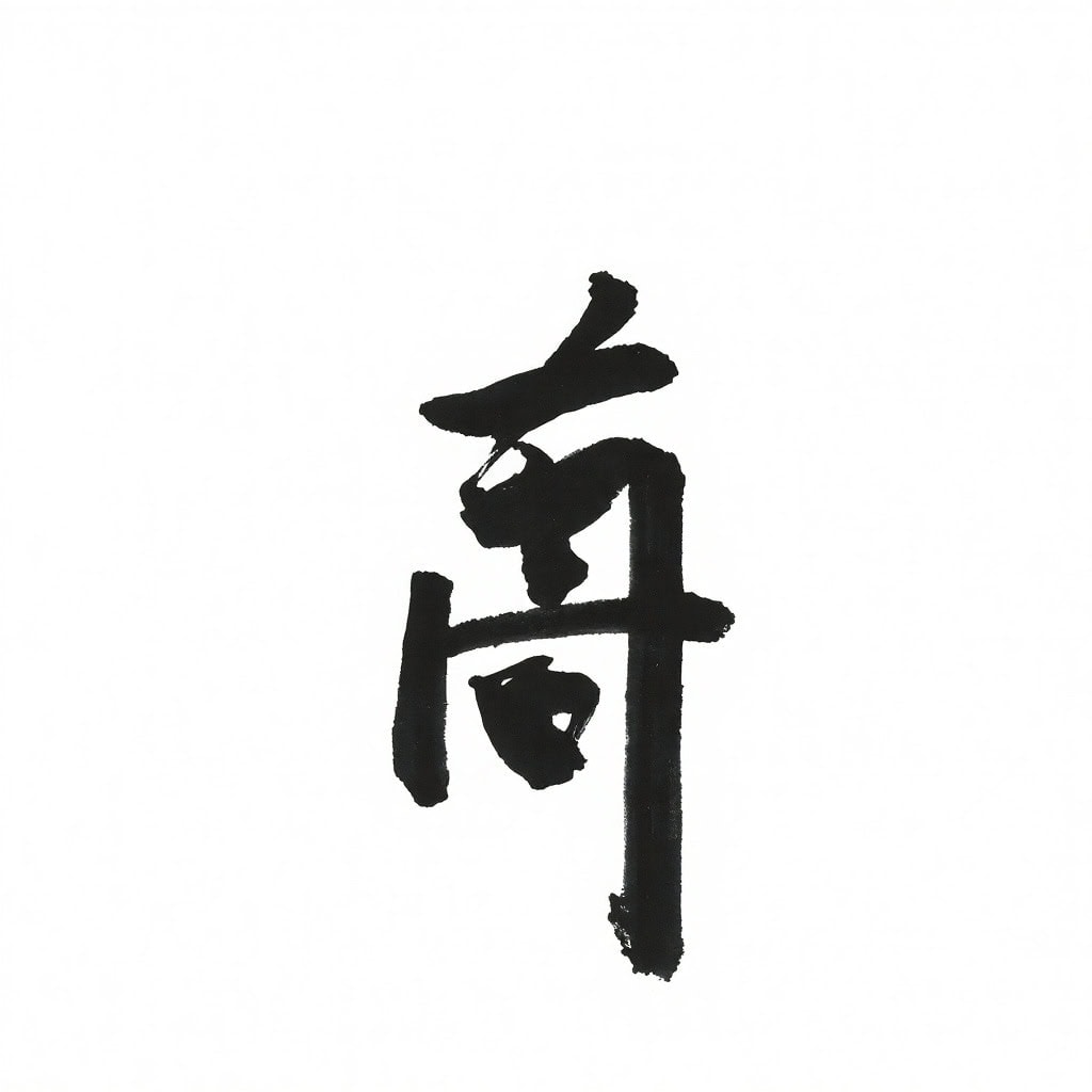 Sumi-e Kanji 学 (Lernen)