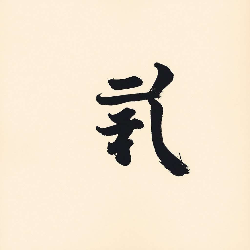 Sumi-e Kanji 成 (Wachstum)
