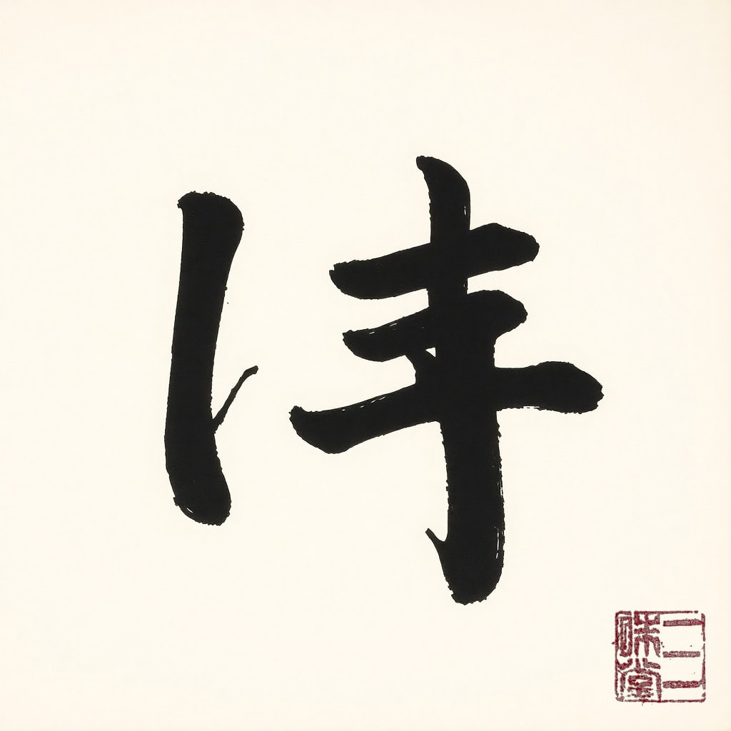 Sumi-e Kanji 森 (Wald)